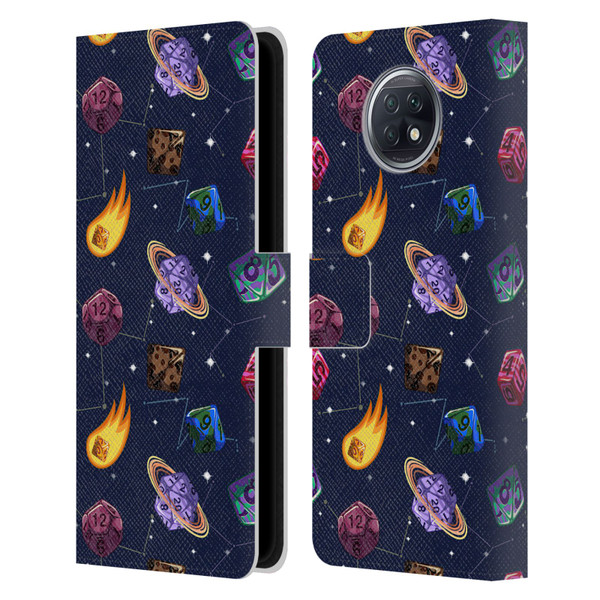 Carla Morrow Patterns Colorful Space Dice Leather Book Wallet Case Cover For Xiaomi Redmi Note 9T 5G