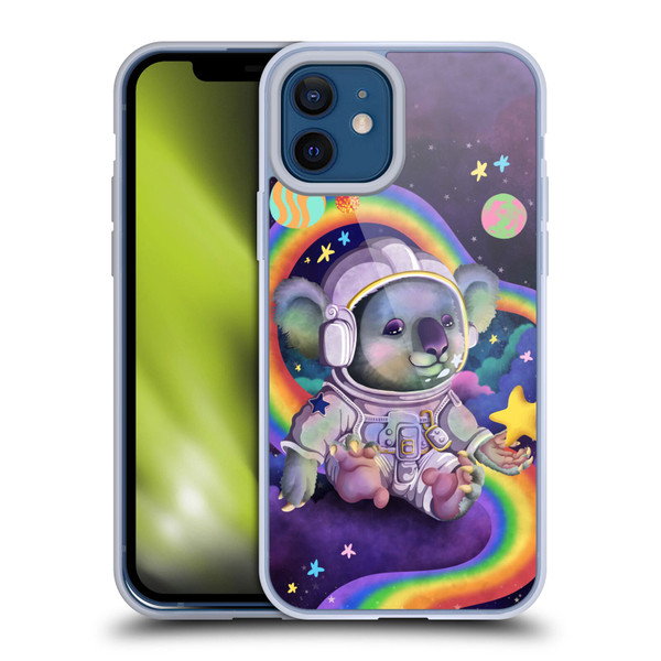Carla Morrow Rainbow Animals Koala In Space Soft Gel Case for Apple iPhone 12 / iPhone 12 Pro