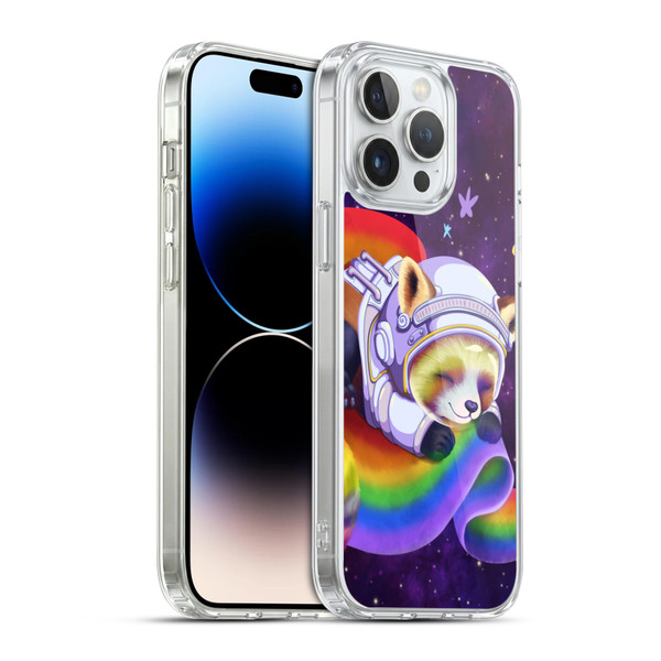 Carla Morrow Rainbow Animals Red Panda Sleeping Soft Gel Case for Apple iPhone 14 Pro Max & MagSafe