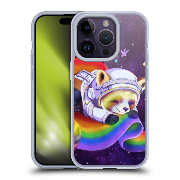 Carla Morrow Rainbow Animals Red Panda Sleeping Soft Gel Case for Apple iPhone 14 Pro