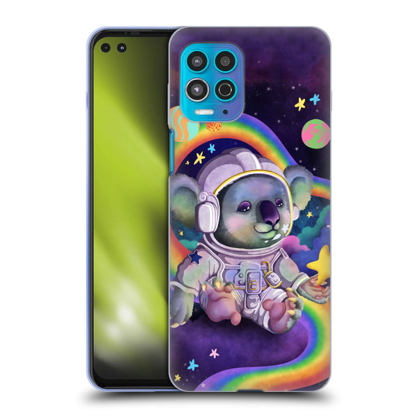 Carla Morrow Rainbow Animals Koala In Space Soft Gel Case for Motorola Moto G100