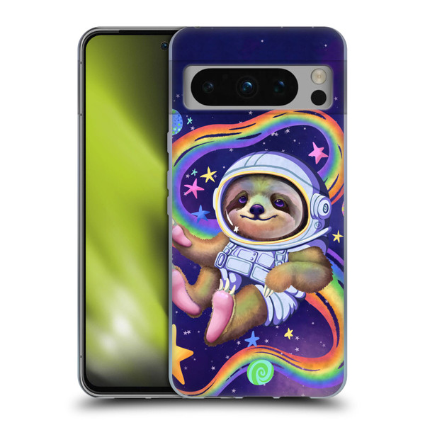 Carla Morrow Rainbow Animals Sloth Wearing A Space Suit Soft Gel Case for Google Pixel 8 Pro