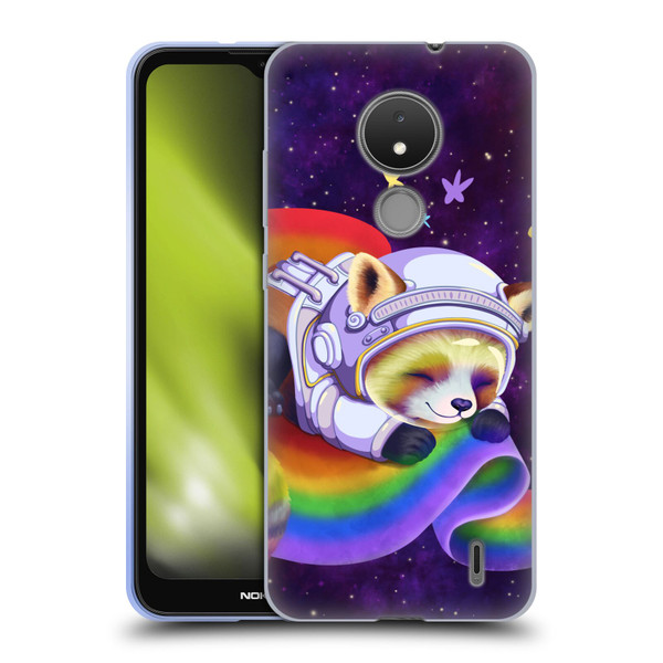 Carla Morrow Rainbow Animals Red Panda Sleeping Soft Gel Case for Nokia C21