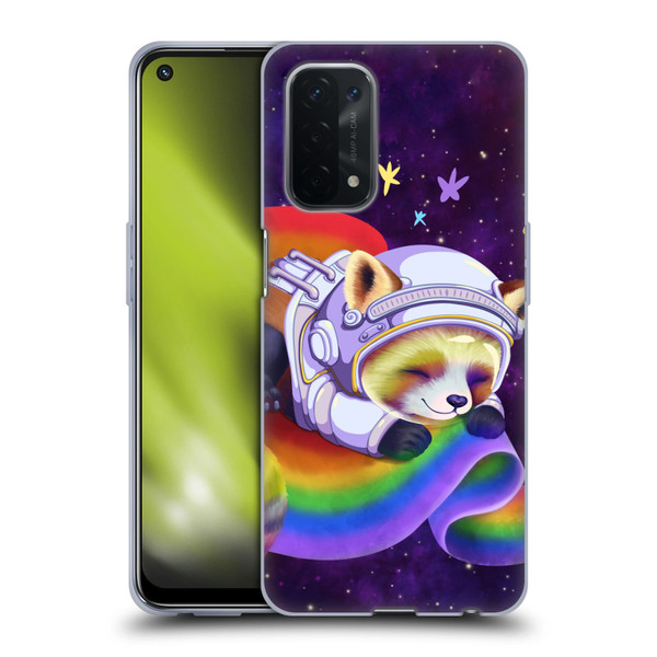 Carla Morrow Rainbow Animals Red Panda Sleeping Soft Gel Case for OPPO A54 5G