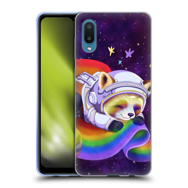 Carla Morrow Rainbow Animals Red Panda Sleeping Soft Gel Case for Samsung Galaxy A02/M02 (2021)