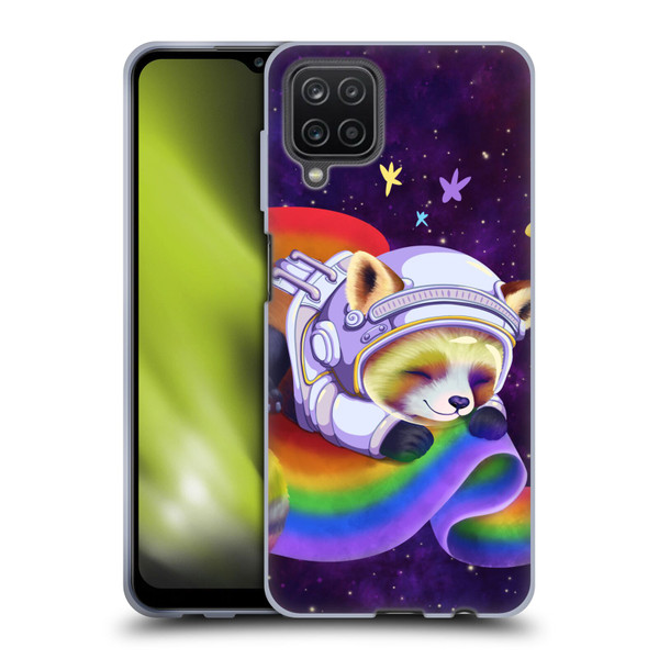 Carla Morrow Rainbow Animals Red Panda Sleeping Soft Gel Case for Samsung Galaxy A12 (2020)