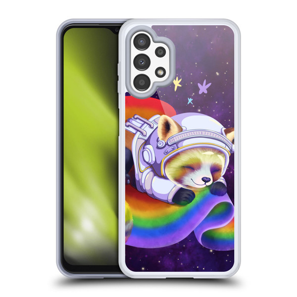 Carla Morrow Rainbow Animals Red Panda Sleeping Soft Gel Case for Samsung Galaxy A13 (2022)