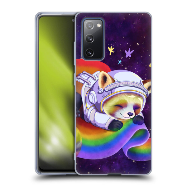 Carla Morrow Rainbow Animals Red Panda Sleeping Soft Gel Case for Samsung Galaxy S20 FE / 5G