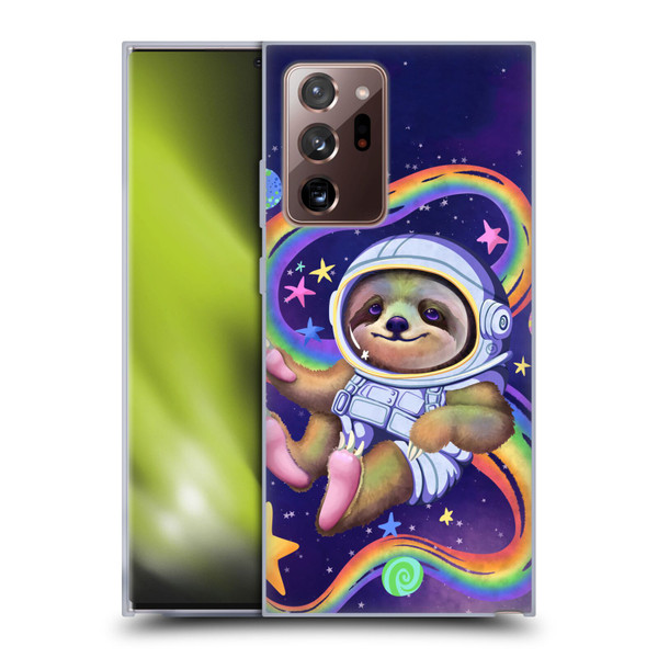 Carla Morrow Rainbow Animals Sloth Wearing A Space Suit Soft Gel Case for Samsung Galaxy Note20 Ultra / 5G