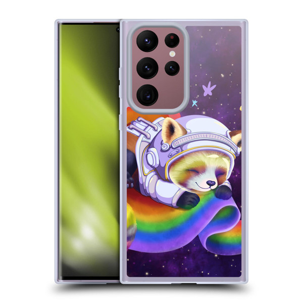 Carla Morrow Rainbow Animals Red Panda Sleeping Soft Gel Case for Samsung Galaxy S22 Ultra 5G
