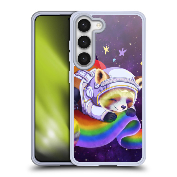 Carla Morrow Rainbow Animals Red Panda Sleeping Soft Gel Case for Samsung Galaxy S23 5G