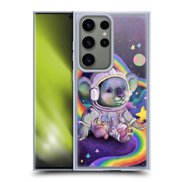 Carla Morrow Rainbow Animals Koala In Space Soft Gel Case for Samsung Galaxy S23 Ultra 5G