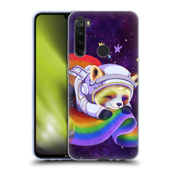 Carla Morrow Rainbow Animals Red Panda Sleeping Soft Gel Case for Xiaomi Redmi Note 8T