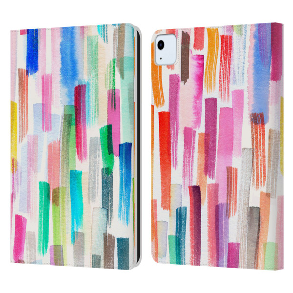 Ninola Colorful Brushstrokes Multi Leather Book Wallet Case Cover For Apple iPad Air 11 2020/2022/2024