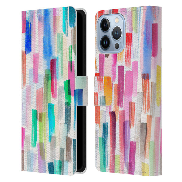 Ninola Colorful Brushstrokes Multi Leather Book Wallet Case Cover For Apple iPhone 13 Pro Max