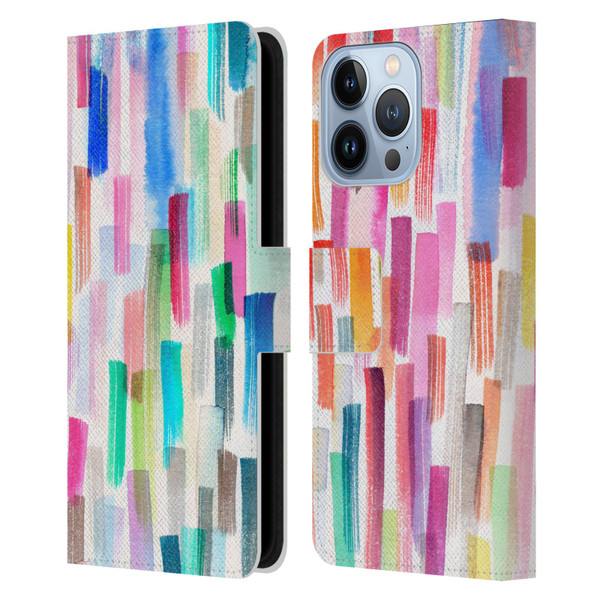 Ninola Colorful Brushstrokes Multi Leather Book Wallet Case Cover For Apple iPhone 13 Pro