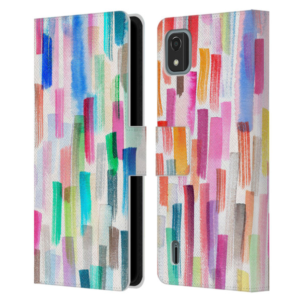 Ninola Colorful Brushstrokes Multi Leather Book Wallet Case Cover For Nokia C2 2nd Edition