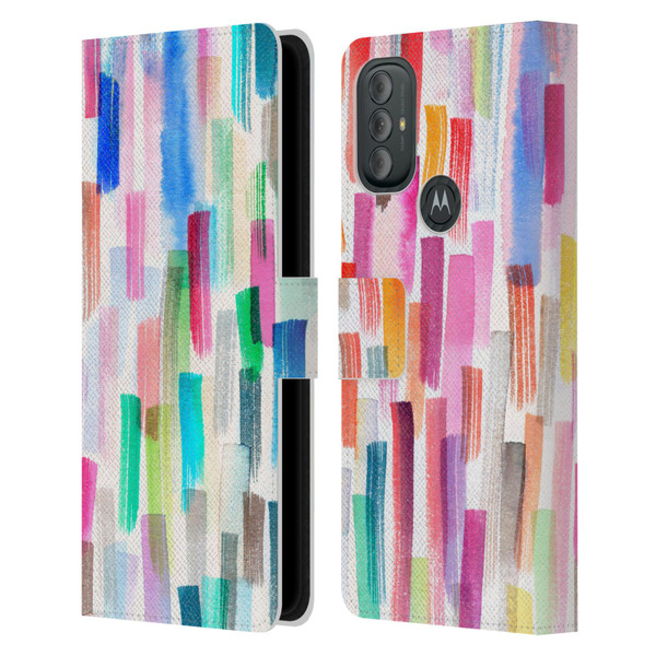 Ninola Colorful Brushstrokes Multi Leather Book Wallet Case Cover For Motorola Moto G10 / Moto G20 / Moto G30