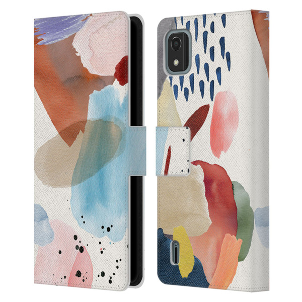 Ninola Pattern Abstract Pastel Leather Book Wallet Case Cover For Nokia C2 2nd Edition
