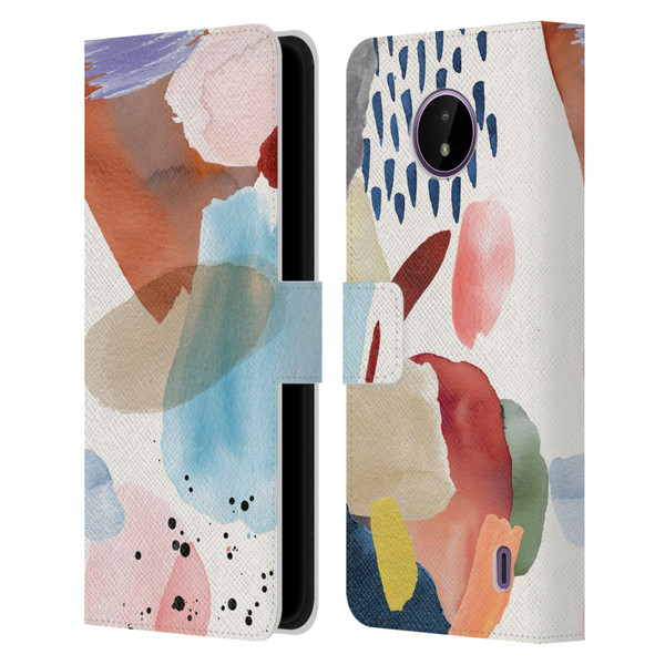 Ninola Pattern Abstract Pastel Leather Book Wallet Case Cover For Nokia C10 / C20