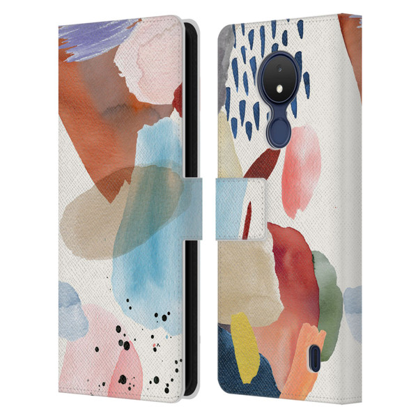 Ninola Pattern Abstract Pastel Leather Book Wallet Case Cover For Nokia C21