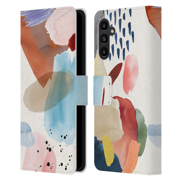 Ninola Pattern Abstract Pastel Leather Book Wallet Case Cover For Samsung Galaxy A13 5G (2021)