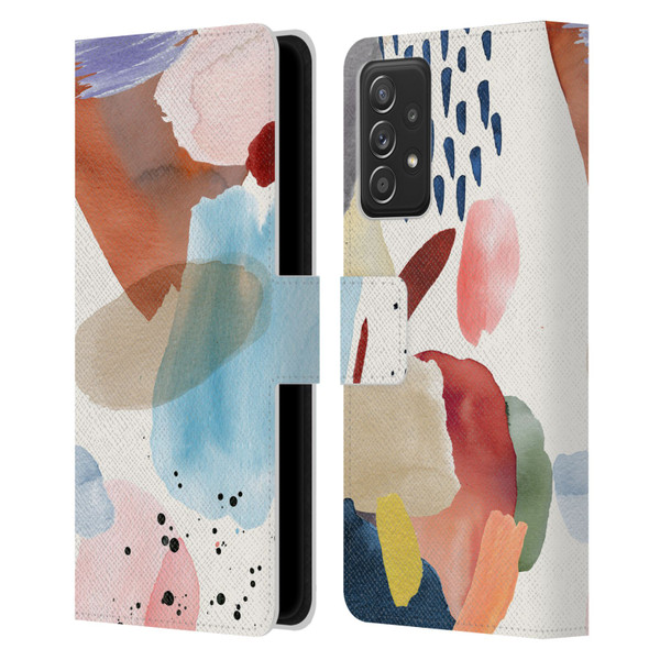 Ninola Pattern Abstract Pastel Leather Book Wallet Case Cover For Samsung Galaxy A52 / A52s / 5G (2021)