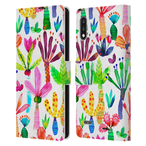 Ninola Summer Patterns Palms Garden Leather Book Wallet Case Cover For LG K22