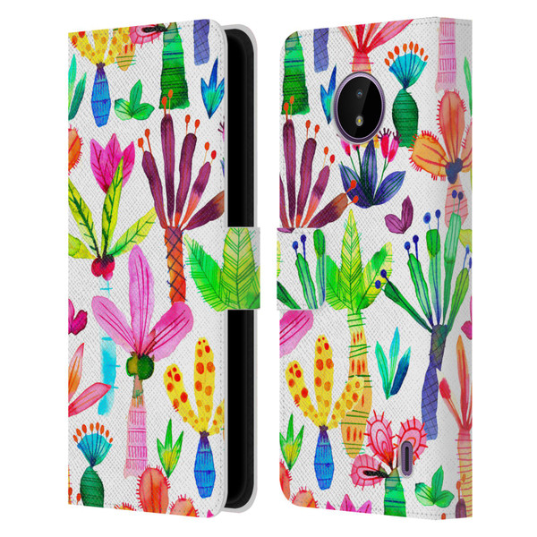 Ninola Summer Patterns Palms Garden Leather Book Wallet Case Cover For Nokia C10 / C20