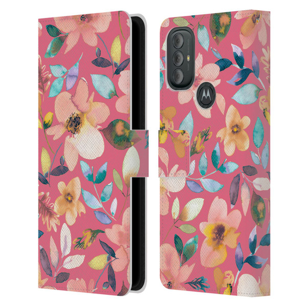 Ninola Spring Floral Tropical Flowers Leather Book Wallet Case Cover For Motorola Moto G10 / Moto G20 / Moto G30