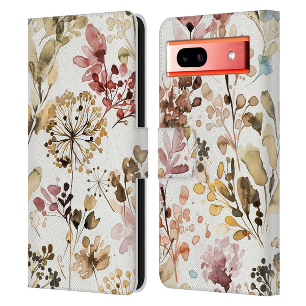 Ninola Wild Grasses Rustic Leather Book Wallet Case Cover For Google Pixel 7a