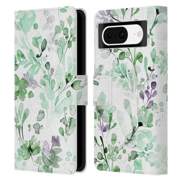 Ninola Wild Grasses Eucalyptus Plants Leather Book Wallet Case Cover For Google Pixel 8