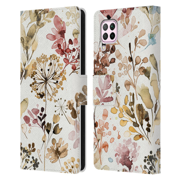 Ninola Wild Grasses Rustic Leather Book Wallet Case Cover For Huawei Nova 6 SE / P40 Lite