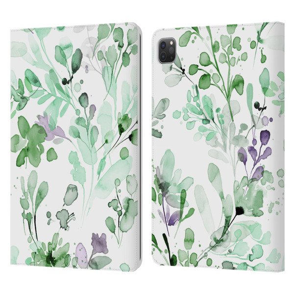Ninola Wild Grasses Eucalyptus Plants Leather Book Wallet Case Cover For Apple iPad Pro 11 2020 / 2021 / 2022