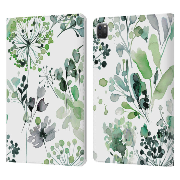 Ninola Wild Grasses Eucalyptus Leather Book Wallet Case Cover For Apple iPad Pro 11 2020 / 2021 / 2022