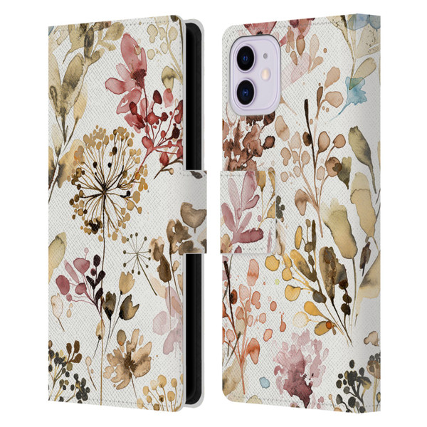 Ninola Wild Grasses Rustic Leather Book Wallet Case Cover For Apple iPhone 11