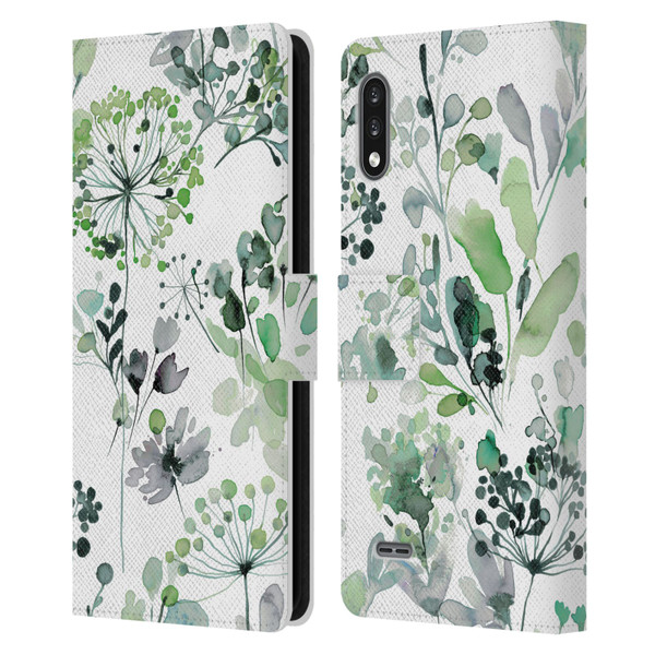 Ninola Wild Grasses Eucalyptus Leather Book Wallet Case Cover For LG K22