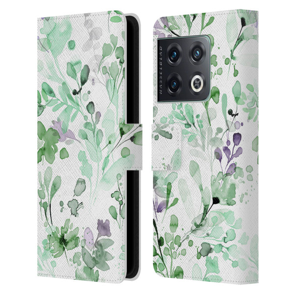 Ninola Wild Grasses Eucalyptus Plants Leather Book Wallet Case Cover For OnePlus 10 Pro