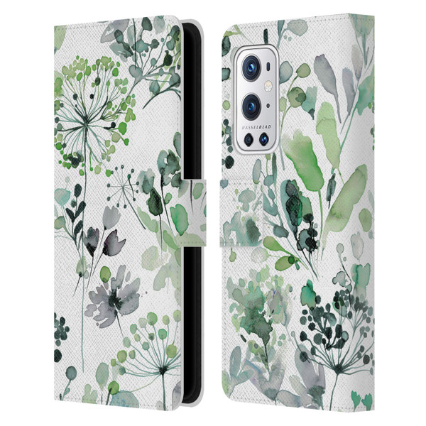 Ninola Wild Grasses Eucalyptus Leather Book Wallet Case Cover For OnePlus 9 Pro