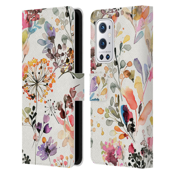 Ninola Wild Grasses Multicolor Leather Book Wallet Case Cover For OnePlus 9 Pro