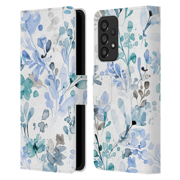 Ninola Wild Grasses Blue Plants Leather Book Wallet Case Cover For Samsung Galaxy A33 5G (2022)