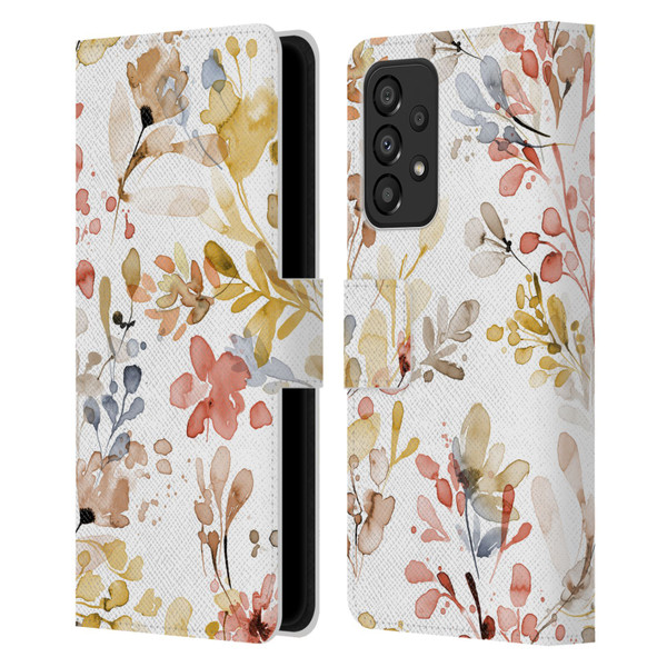 Ninola Wild Grasses Gold Plants Leather Book Wallet Case Cover For Samsung Galaxy A33 5G (2022)