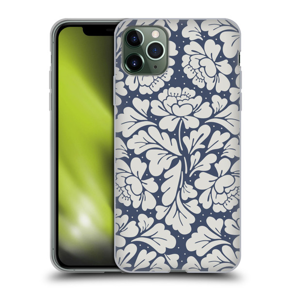 Anis Illustration Graphics Baroque Blue Soft Gel Case for Apple iPhone 11 Pro Max