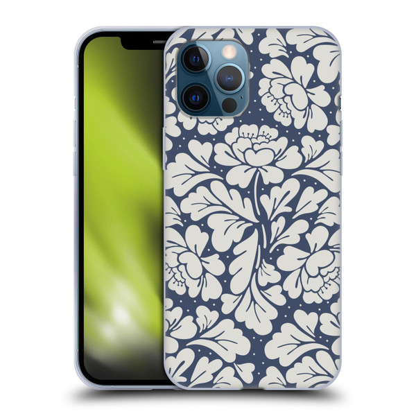 Anis Illustration Graphics Baroque Blue Soft Gel Case for Apple iPhone 12 Pro Max