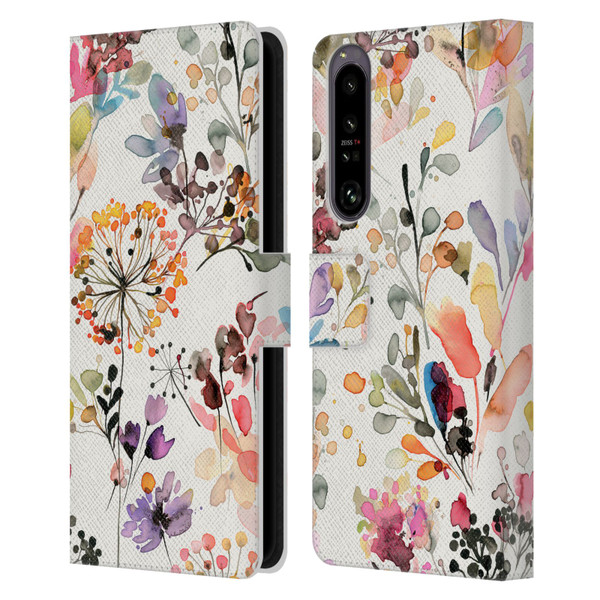 Ninola Wild Grasses Multicolor Leather Book Wallet Case Cover For Sony Xperia 1 IV