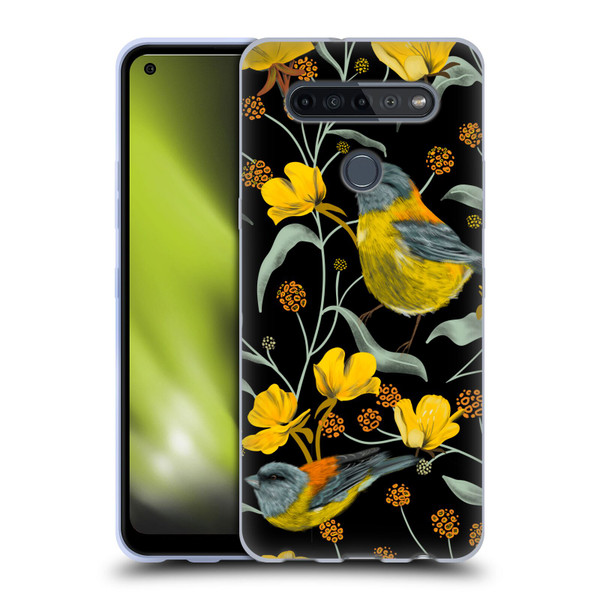 Anis Illustration Graphics Yellow Birds Soft Gel Case for LG K51S