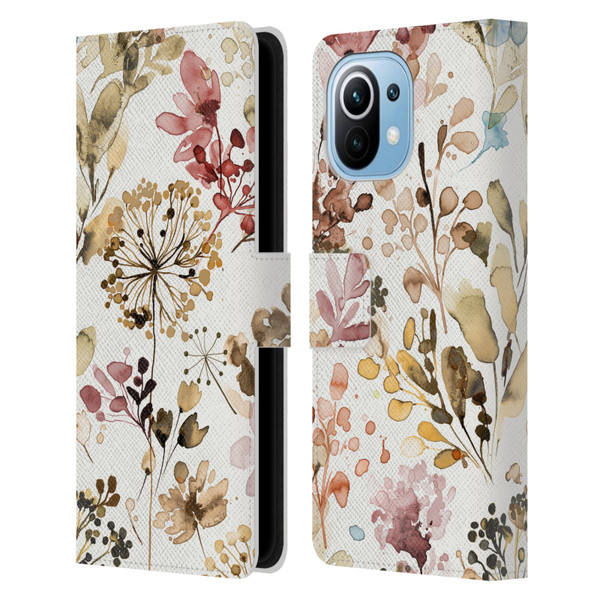 Ninola Wild Grasses Rustic Leather Book Wallet Case Cover For Xiaomi Mi 11