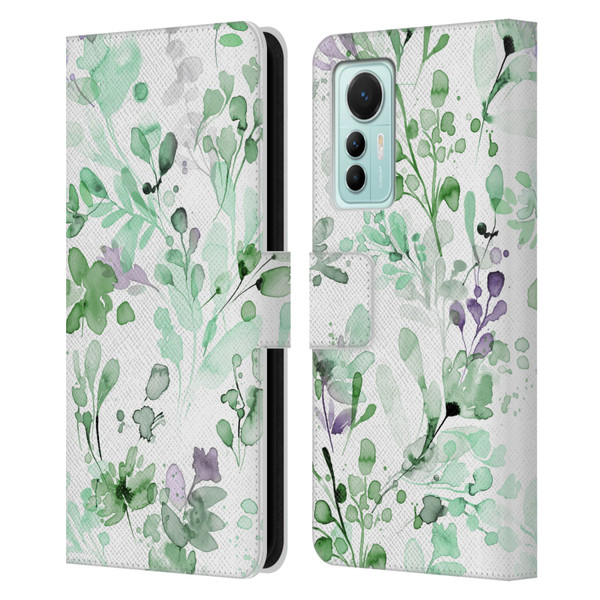 Ninola Wild Grasses Eucalyptus Plants Leather Book Wallet Case Cover For Xiaomi 12 Lite