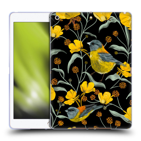 Anis Illustration Graphics Yellow Birds Soft Gel Case for Apple iPad 10.2 2019/2020/2021