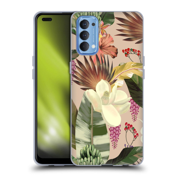 Anis Illustration Graphics New Tropicals Soft Gel Case for OPPO Reno 4 5G